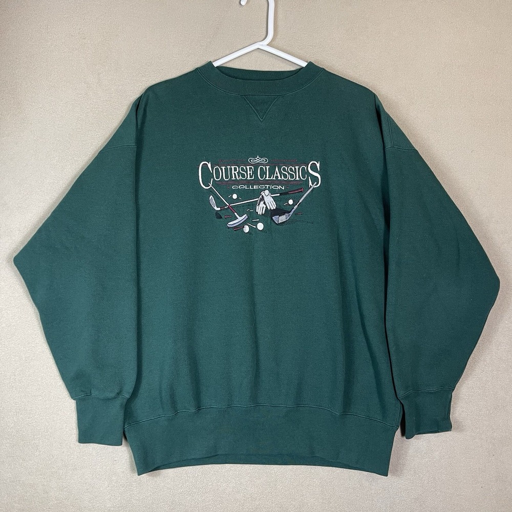 Midwest Embroidery Sweater Mens‎ Extra Large  VTG Pullover Sweatshirt Golf Adult